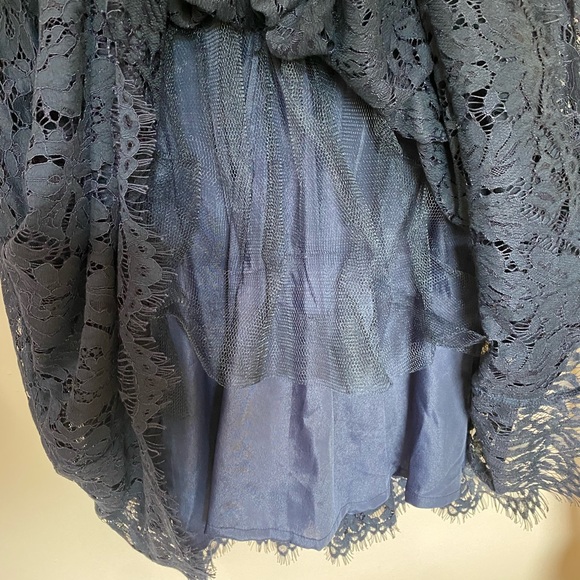 Lace Midi dress in Navy - Picture 7 of 8